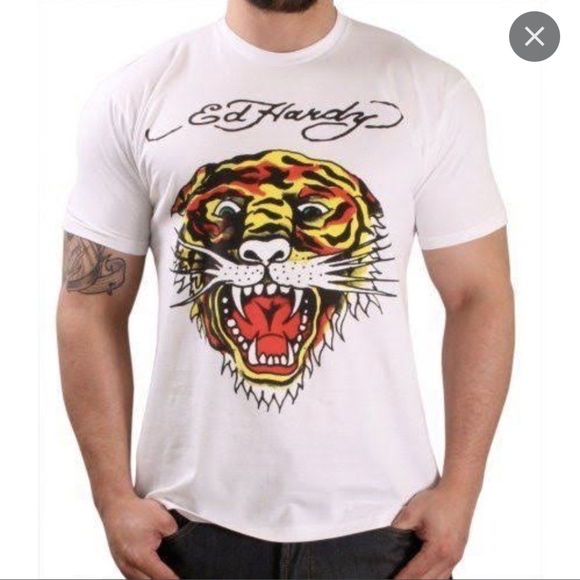 ed hardy rhinestone tiger shirt